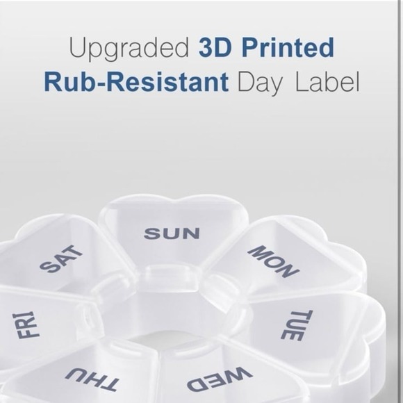 New Large Weekly Pill Organizer, Pill Box 7 Day, KAPENS Daily Vitamin Case Large - Picture 5 of 8